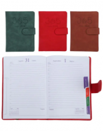 Agenda 2026 con Botón Colores Surtidos x 6 Unds. Medida: 14.8 x 21 cm aprox.