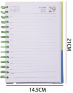 Agenda 2026 Colores Surtidos x 6 Unds. Medida: 21 x 14.5 cm aprox.