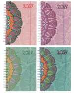 Agenda Mándala 2027 A6 Colores Surtidos x 6 Unds. Medida: 15.5 x 10.5 cm aprox.