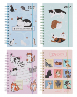 Agenda Gatitos 2027 A6 Modelos Surtidos x 6 Unds. Medida: 15.5 x 10.5 cm aprox.