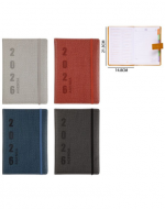Agenda 2026 con Elastico Colores Surtidos x 6 Unds. Medida: 21.3 x 14.8 cm aprox.