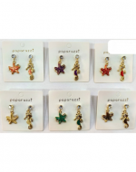 Aros de Fantasia Colores Surtidos x 12 Pares.