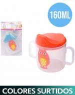Vaso Doble Asa con Tapa para Bebé x 12 Unidades.