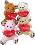 Osito Te Amo Colores Surtidos x 12 Unds. Medidas : 10 cm aprox.