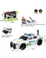 Auto de Policia con Sonido y Luz x 3 Unds.