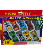 6 Set de Autos de Carrera Colores Surtidos (1 Set Trae 10 PCS)