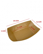 Bandeja Desechable para Alimentos x 200 Unds. Medidas : 5.5 × 20.5 × 12.5 cm aprox.