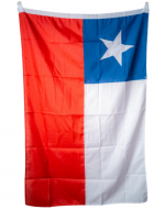 Bandera de Chile Trevira Estrella Bordada x 4 Unds. Medida: 290 x 450 cm aprox.