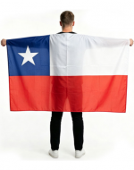 Capa Bandera de Chile x 12 Unds. Medida: 90 x 145 cm aprox.