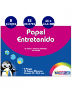 6 Carpeta Con Papel Entretenido 18 Diseños 9 Pliegos