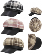 Boinas Escocés Visera 6 Paneles Colores Surtidos x 12 Unds.