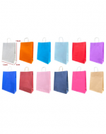 Bolsa de Regalo Color Liso x 36 Unds. Medidas: 12 x 6 x 15 cm aprox.