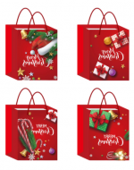 Bolsa de Regalo Navideña x 12 Unds. Medidas: 14 x 6.5 x 11 cm aprox.