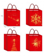 Bolsa de Regalo Navideña x 12 Unds. Medidas: 32 x 11 x 26 cm aprox.
