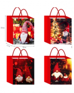Bolsa de Regalo Navideña x 12 Unds. Medidas: 32 x 11 x 26 cm aprox.