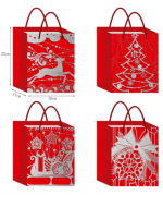 Bolsa de Regalo Navideña x 12 Unds. Medidas: 32 x 11 x 26 cm aprox.