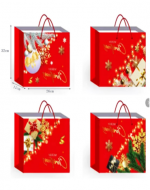 Bolsa de Regalo Navideña x 12 Unds. Medidas: 32 x 11 x 26 cm aprox.