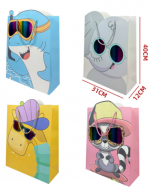 Bolsa de Regalo Animalitos con Lentes x 12 Unds. Medidas: 31 x 12 x 40 cm aprox.