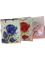 Bolsa de Regalo Diseño Rosas x 12 Unds. Medida: 32 x 26 cm aprox.