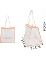 Bolsa Transparente Color Único x 10 Unds. Medida: 25 x 22 x 43 cm aprox.