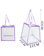 Bolsa Transparente Color Único x 10 Unds. Medida: 25 x 22 x 43 cm aprox.