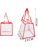 Bolsa Transparente Color Único x 10 Unds. Medida: 25 x 22 x 43 cm aprox.