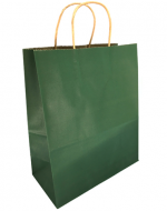 Bolsa de Regalo Papel Kraft Color Verde x 24 Unds. Medida: 21 x 27 x 11 cm aprox.
