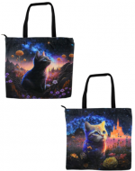 Bolso de Lona con Cierre Diseño Gatos x 6 Unds. Medida: 40 x 40 cm aprox.