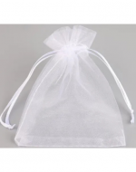Bolsa de Organza Color Blanco x 48 Unds. Medida: 20 x 29 cm aprox