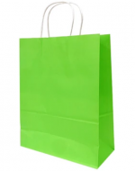 Bolsa de Papel Kraft Color Verde x 24 Unds. Medida: 16 x 22 x 8 cm aprox.