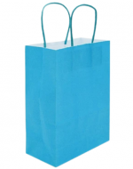 Bolsa de Papel Kraft Color Celeste x 24 Unds. Medida: 26 x 22 x 11 cm aprox.