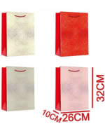 Bolsa de Regalo Corazones Colores Surtidos x 12 Unds. Medida: 10 x 26 x 32 cm aprox.