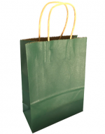 Bolsa de Regalo Papel Kraft Color Verde x 24 Unds. Medida: 15 x 21 x 8 cm aprox.