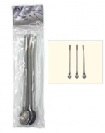 Bombilla Metalica para Mate x 12 Unds.
