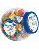 Mini Goma de Borrar Flúor Giotto Colores Surtidos x 120 Unds.