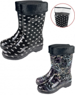 Botas de Agua para Dama con Diseño x 24 Pares.Talla: 35 / 36 - 40 / 41