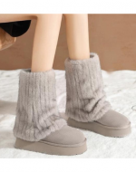 Botas con Chiporro Color Gris x 12 Pares. Talla: 36 al 41