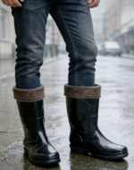 Botas de Agua con Interior Chiporro Color Negro x 12 Pares. Tallas: 40 al 45