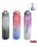 Botella Plástica para Agua x 6 Unds. Capacidad : 750 ml