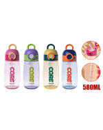 Botella Plástica para Agua con Broche x 6 Unds. Capacidad : 580 ml