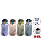 Botella Plástica para Agua x 4 Unds. Capacidad : 800 ml