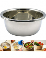 Bowl de Acero Inoxidable con Borde x 10 Unds. Medida: 32 x 1.3 cm aprox.