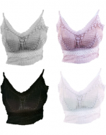 Bralette de Encaje Colores Surtidos x 12 Unds. Talla: M/L - L/XL