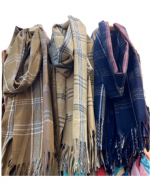Bufanda Cashmere Lanilla Escoses  Colores Surtidos x 12 Unds.