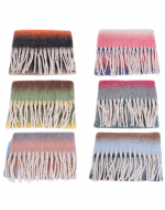 Bufanda Colores Surtidos x 12 Unds. Medida: 185 x 50 cm aprox.