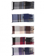 Bufanda Cuadros Colores Surtidos x 12 Unds. Medida: 185 x 33 cm aprox.