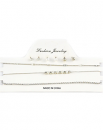 24 Set de Choker y Aros (1 Set Trae 3 Gargantillas - 3 Pares de Aros)