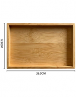 Caja de Almacenamiento de Madera x 6 Unds. Medida: 26.5 x 6.5 x 17.8 cm aprox.