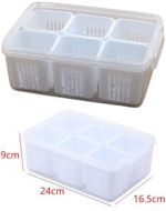 Caja de Almacenamiento para Refrigerador x 6 Unds. Medida: 9 x 24 x 16.5 aprox.