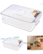 Caja de Almacenamiento para Refrigerador x 4 Unds. Medida: 21 x 32.5 x 10 cm aprox.